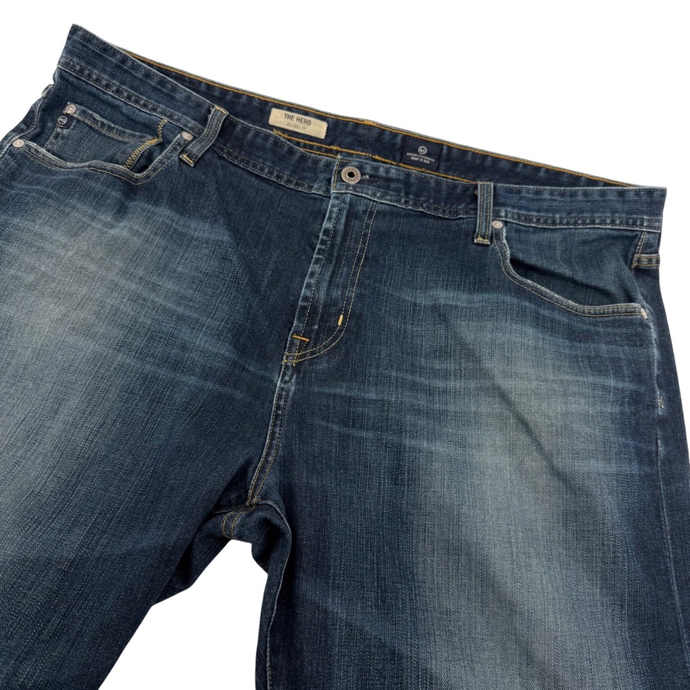 AG Adriano Goldschmied The Hero Jeans Mens 40x34 Blue Relaxed Fit Made in USA